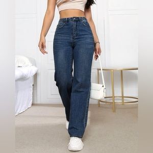 High Waisted Solid Jeans